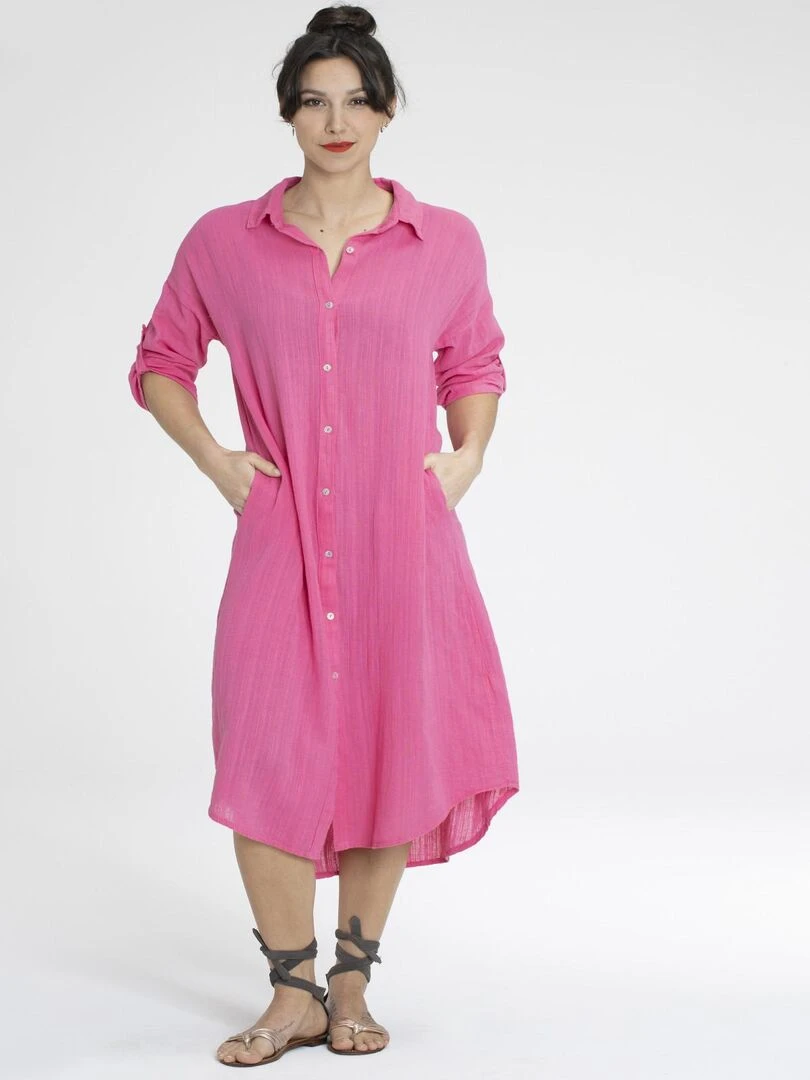 Robes chemise ROMANE Gérard Pasquier Rose