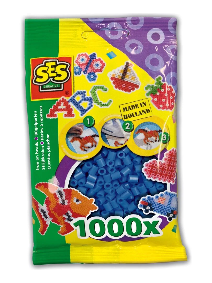 Sachet de 1000 perles Technique à repasser : Bleu foncé N/A