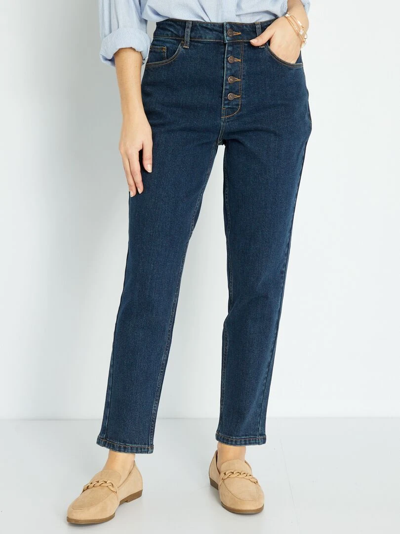 Jean mom à taille très haute L28 Brut