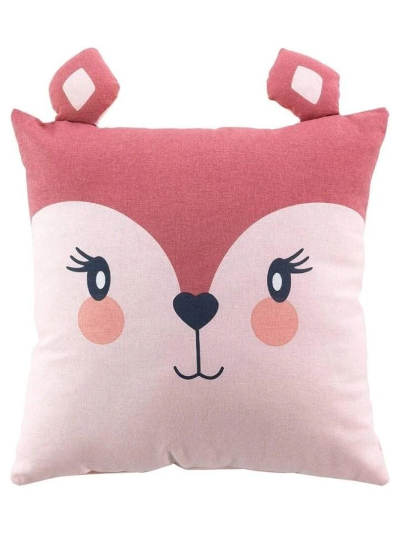 Coussin 40x40 cm Bambi coton Rose