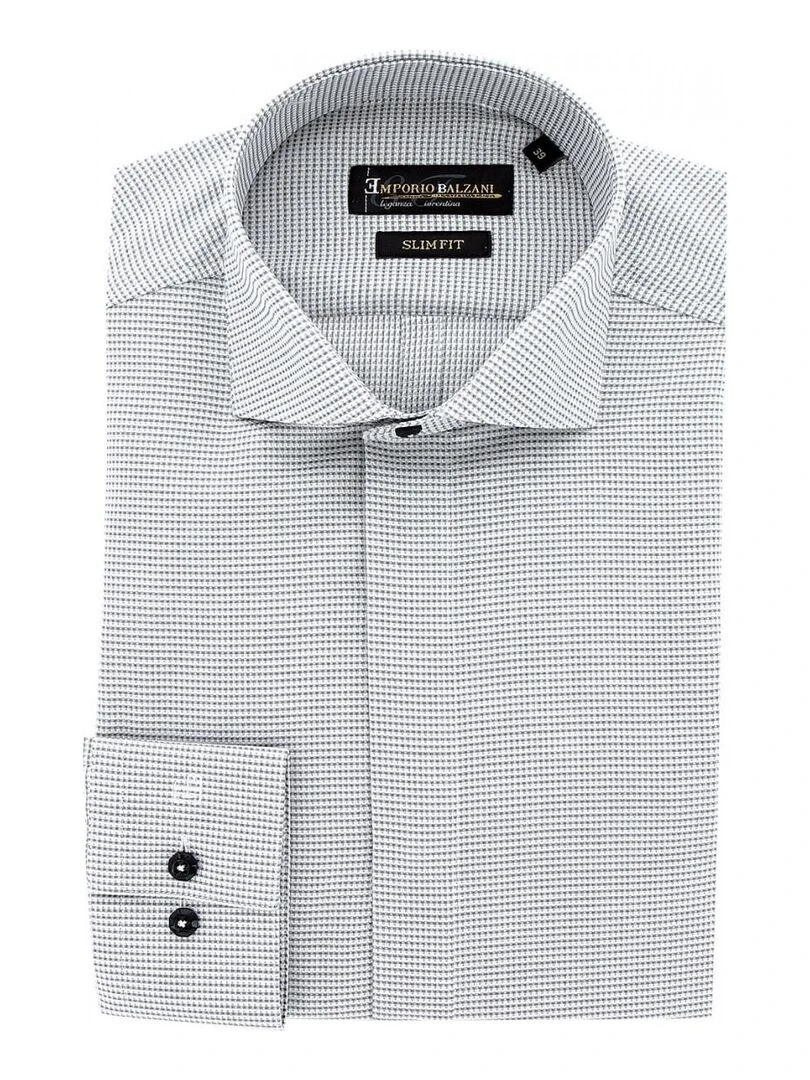 Chemise mode gorge cachée à motifs ANDREA Gris