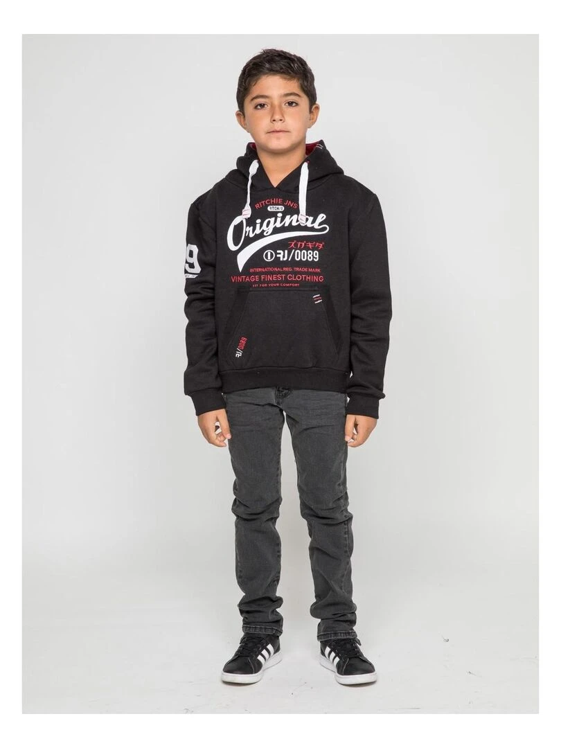 Sweat capuche WARLUZ J   Noir