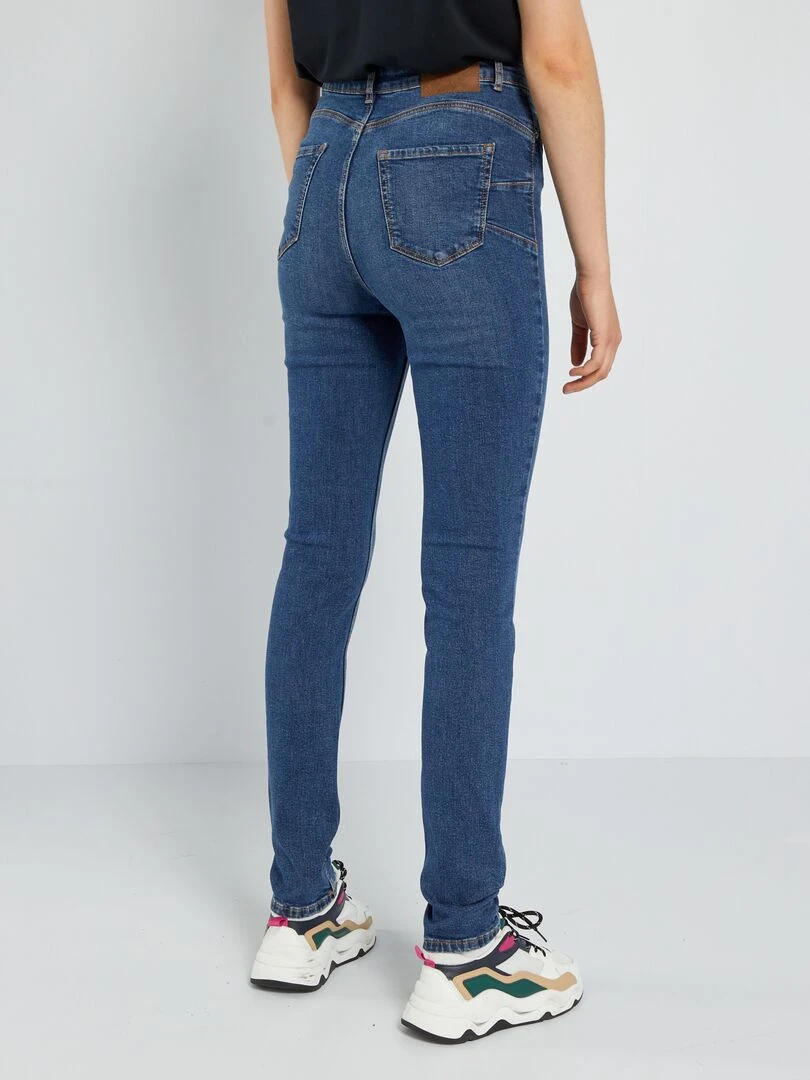 Jean skinny à taille haute   L34   Bleu