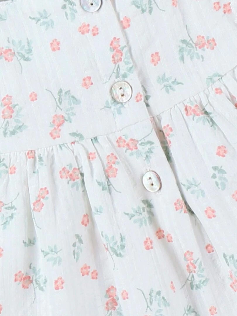 Robe évasée fleurie    Noukie's   Blanc