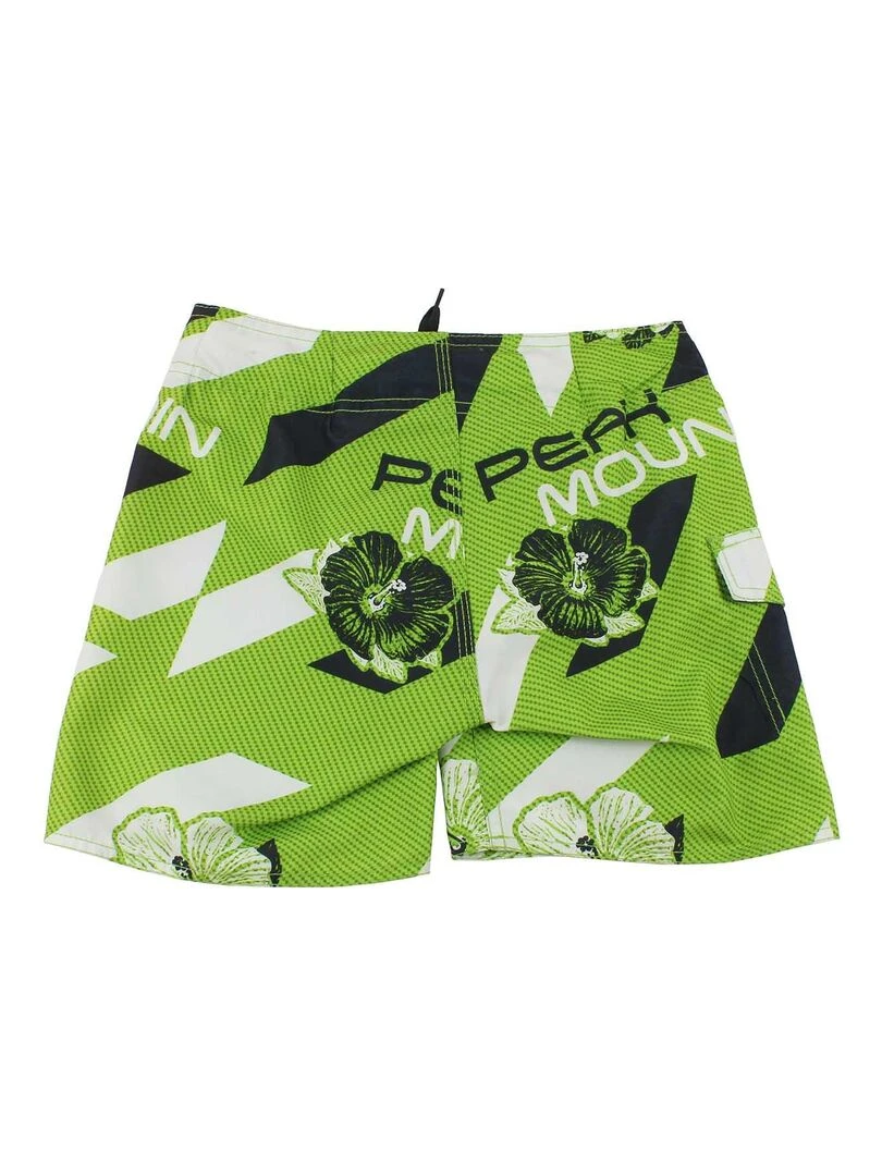 Bermuda de bain garçon ECIDJI PEAK MOUNTAIN Vert
