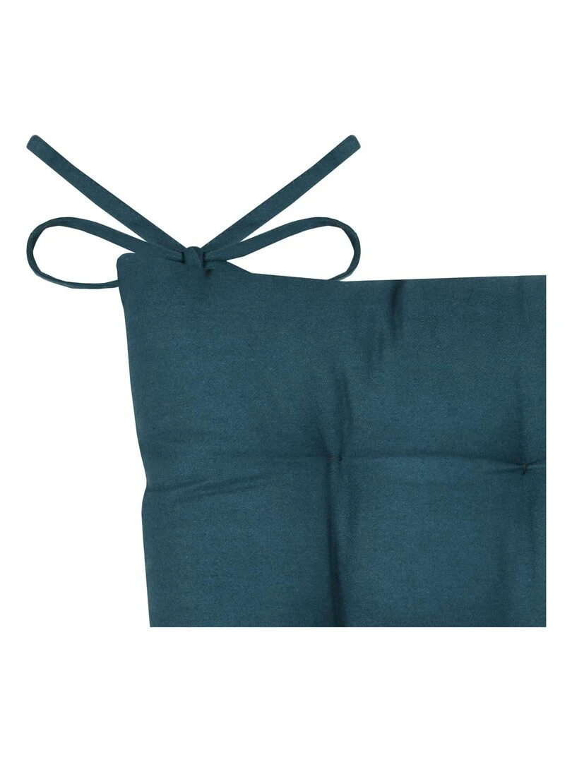 Galette de chaise unie et classique   Vert foncé