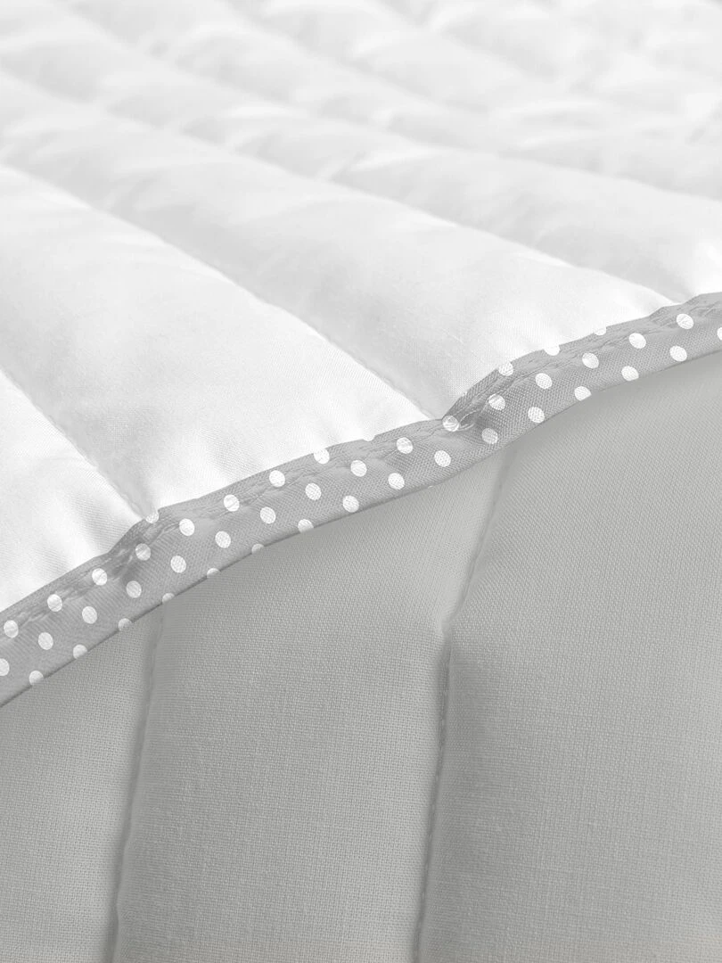 Couvre lit Dash "Happyfriday"   Blanc Gris Blanc