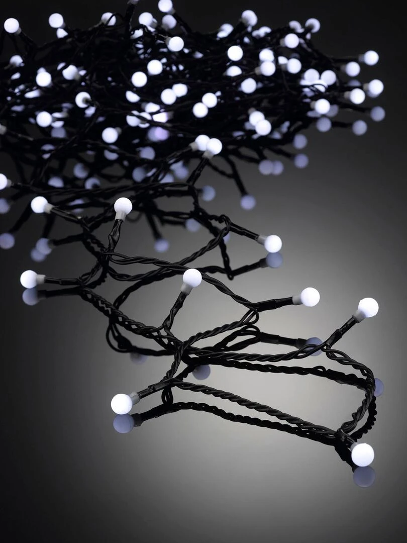 Guirlande lumineuse cerise exterieur 20m Blanc