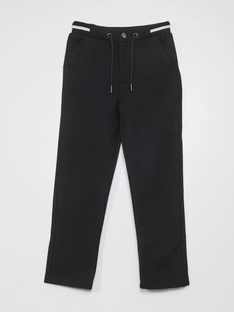 Pantalon de jogger façon tweed noir