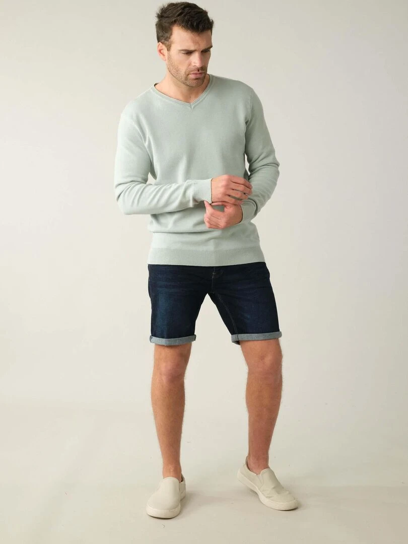 Pull en maille pour homme 'Deeluxe'   Vert tilleul