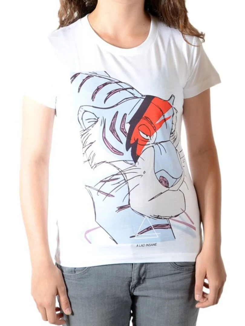 Tee Shirt Little Eleven Paris Shere Khan SS Mixte Garçon  Fille  Blanc   Blanc