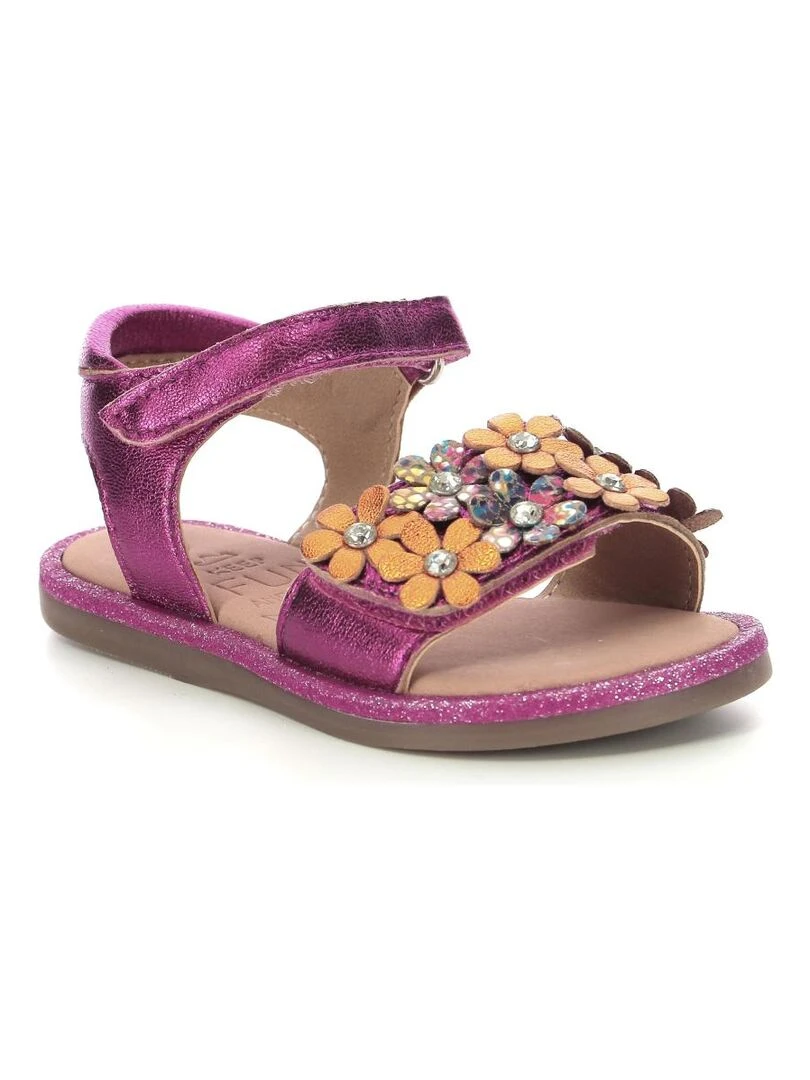 Sandales Cuir Parlotte Rose fushia