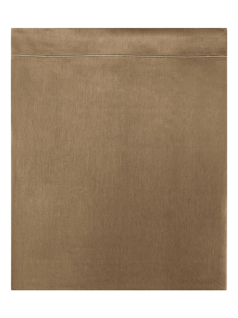 Drap plat en coton lavé Cap Ferret Marron tabac