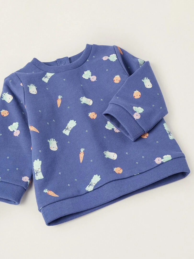 Pull avec Motif Végétal pour Nouveau Né  NATURE TAKEOVER   Bleu