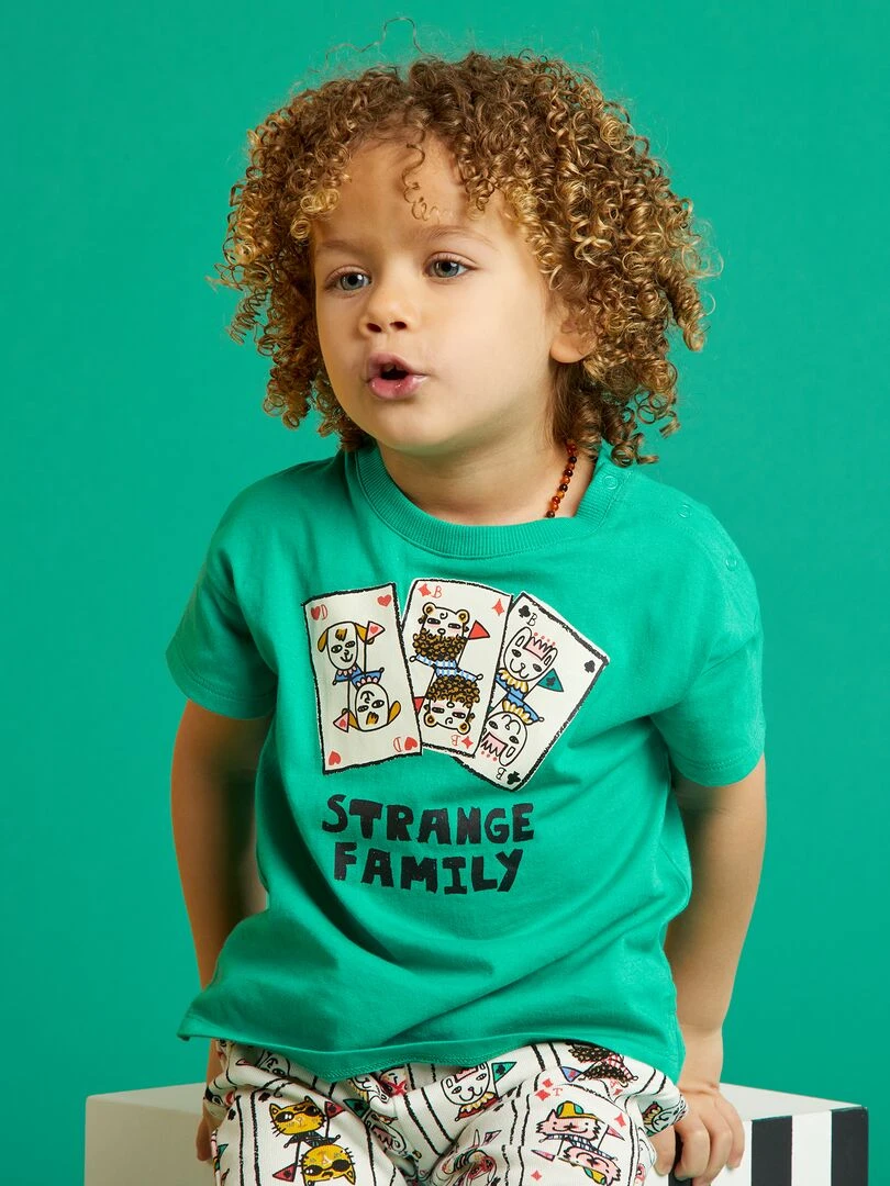 T shirt à col rond X Little Bad Wolf Mixte Vert