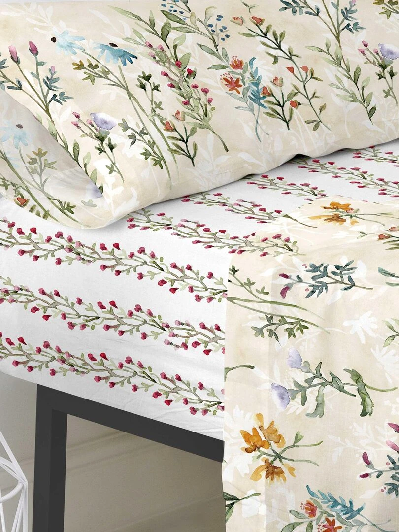 Drap housse Vernazza "Happyfriday"   Blanc