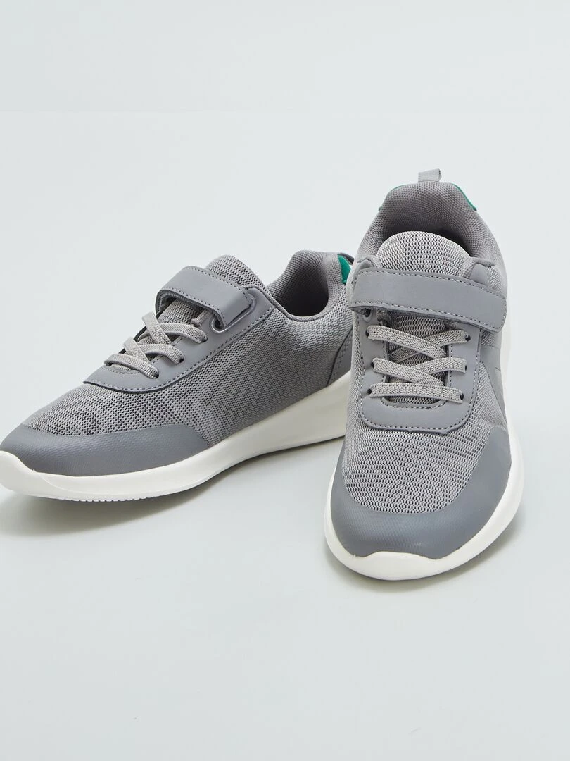 Baskets basses running   Gris/vert