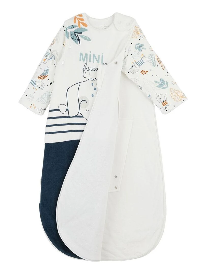 Gigoteuse d'hiver en velours avec manches amovibles Scotty   Bleu