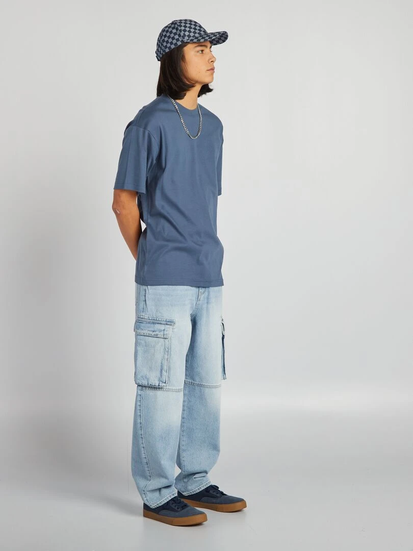 Jean large battle Triple stone