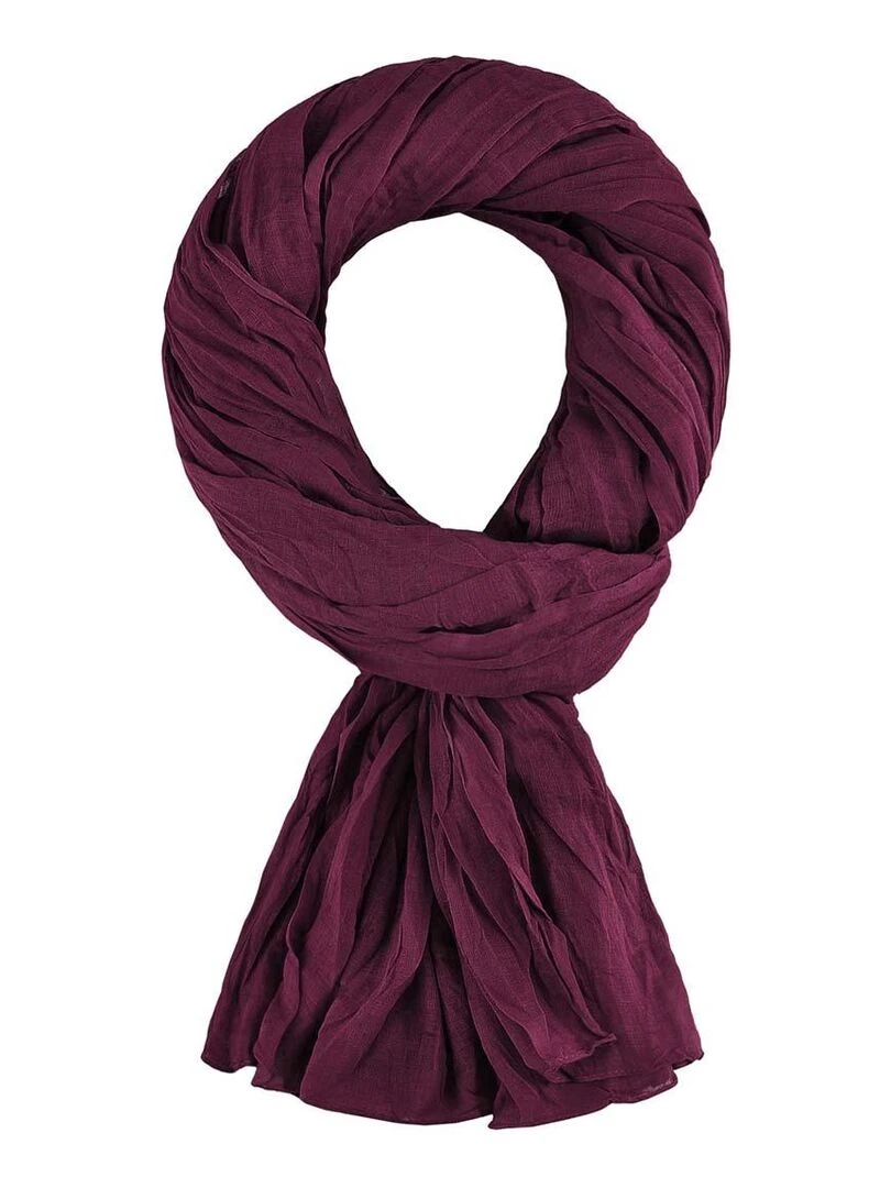 Chèche coton Uni Bordeaux