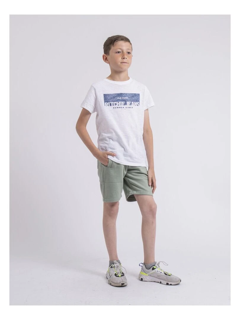 Bermuda molleton BIDMIN J   Vert