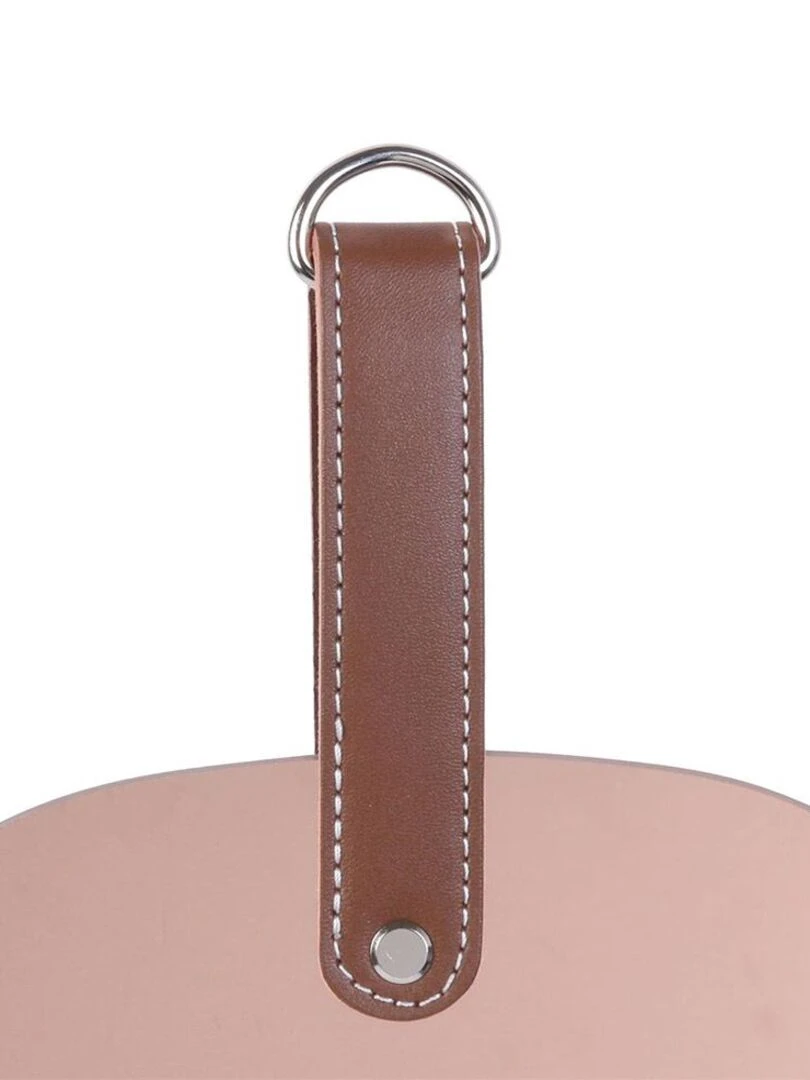 Miroir cuivre rose avec anse triangle Rose