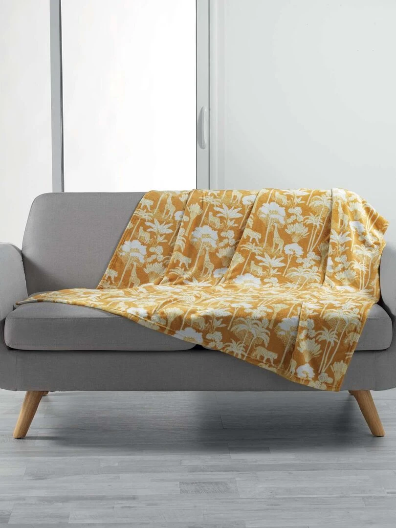 Plaid Flanelle Collection Foret Equatoriale Jaune
