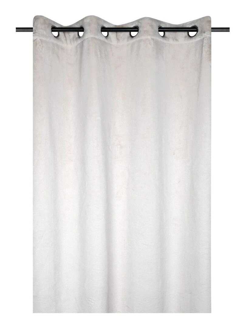 Rideau tamisant en imitation fourrure Beige