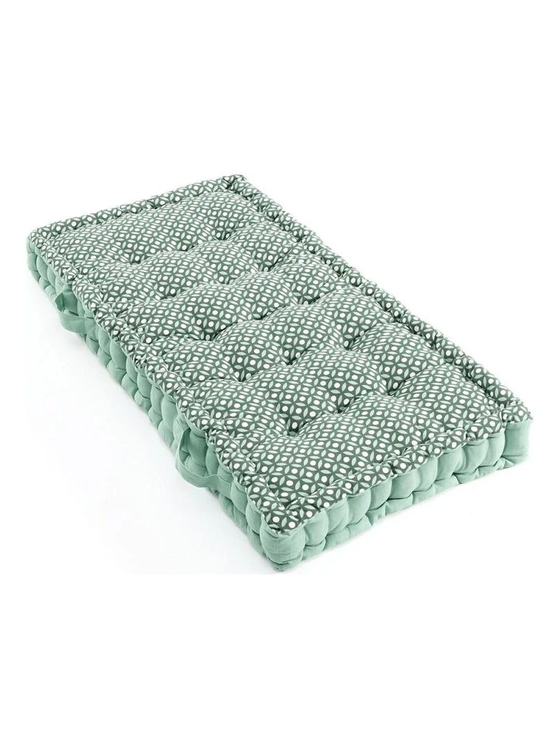 Coussin palette 60x120 cm graphique vert coton Vert