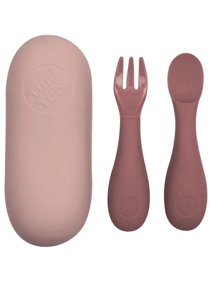 Set de couverts en silicone Rose Multicolore