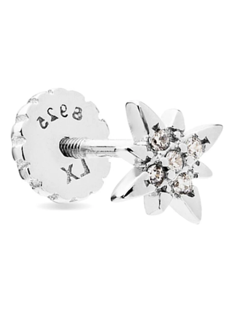 Piercing  Waruan en argent 925 et zircon cubique brillant rhodié   Argent