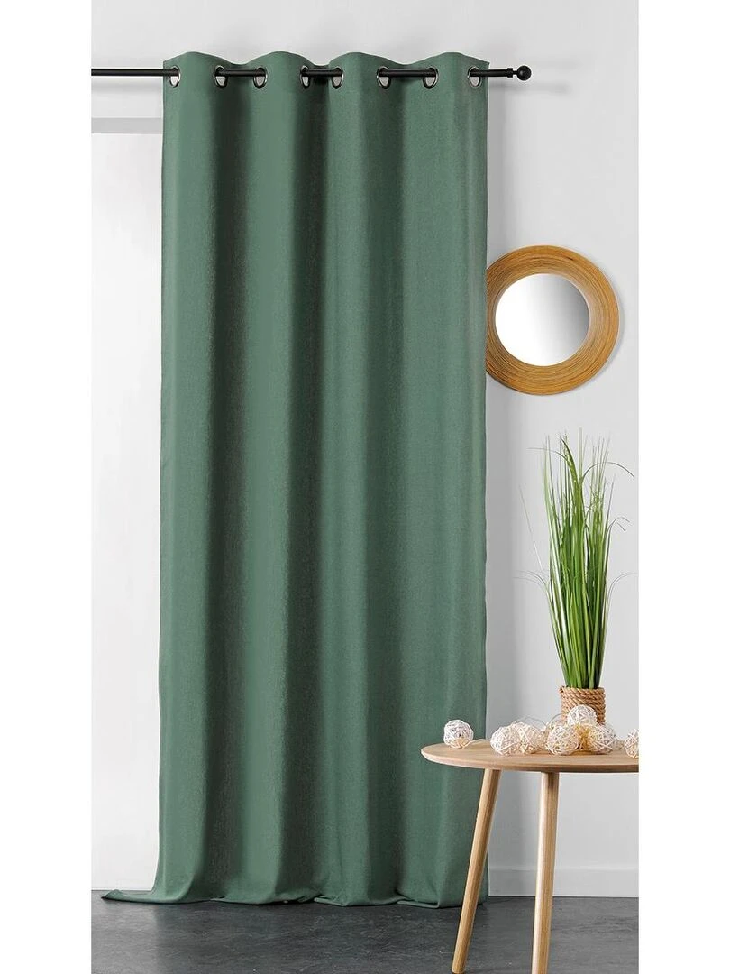 Rideau en coton et chanvre Vert