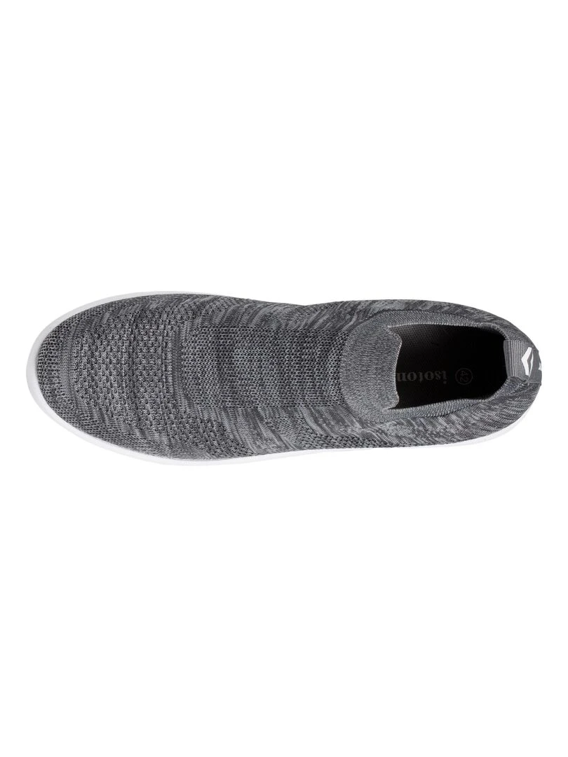Baskets Confort Homme slip on sport Gris Gris