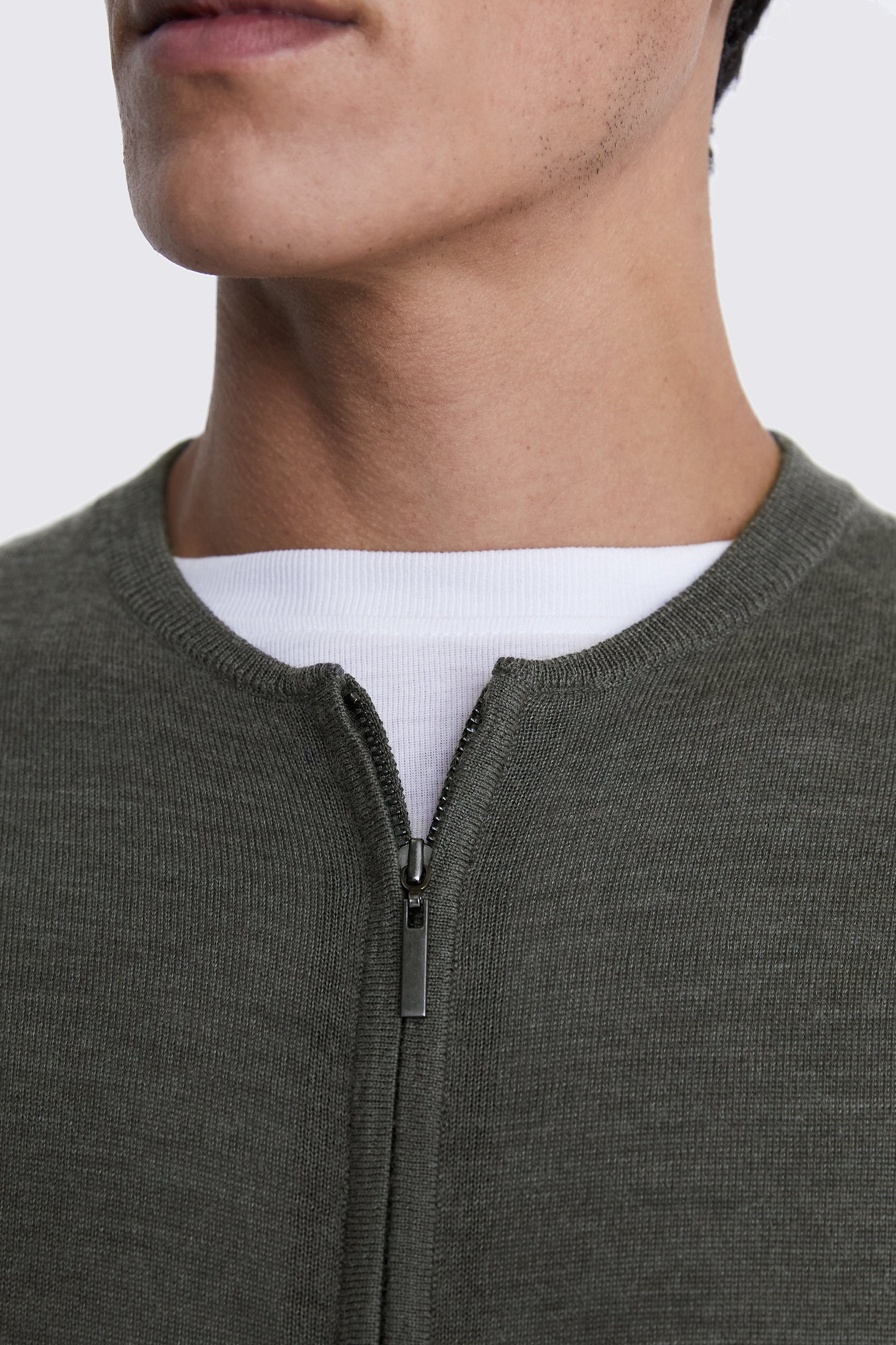 White Merino Mock-Neck Jumper   Buy Online at Moss