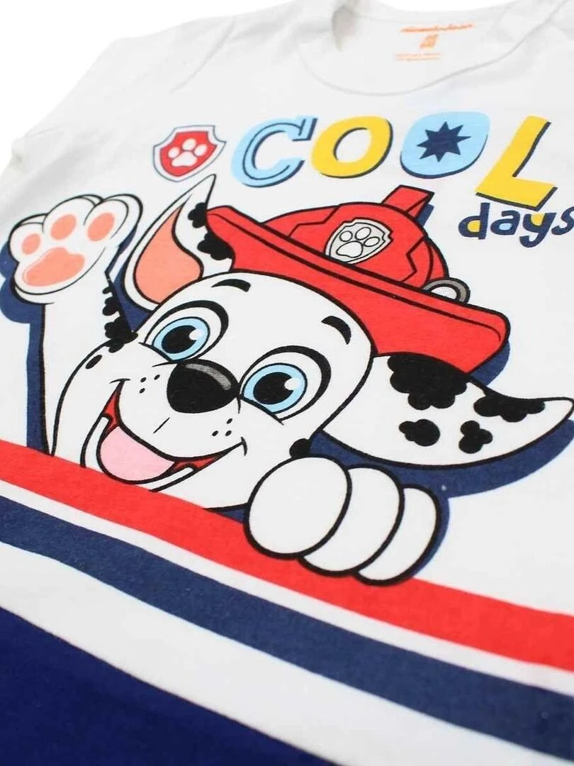 La Pat' Patrouille   Combishort bébé garçon imprimé La Pat' Patrouille en coton   Bleu