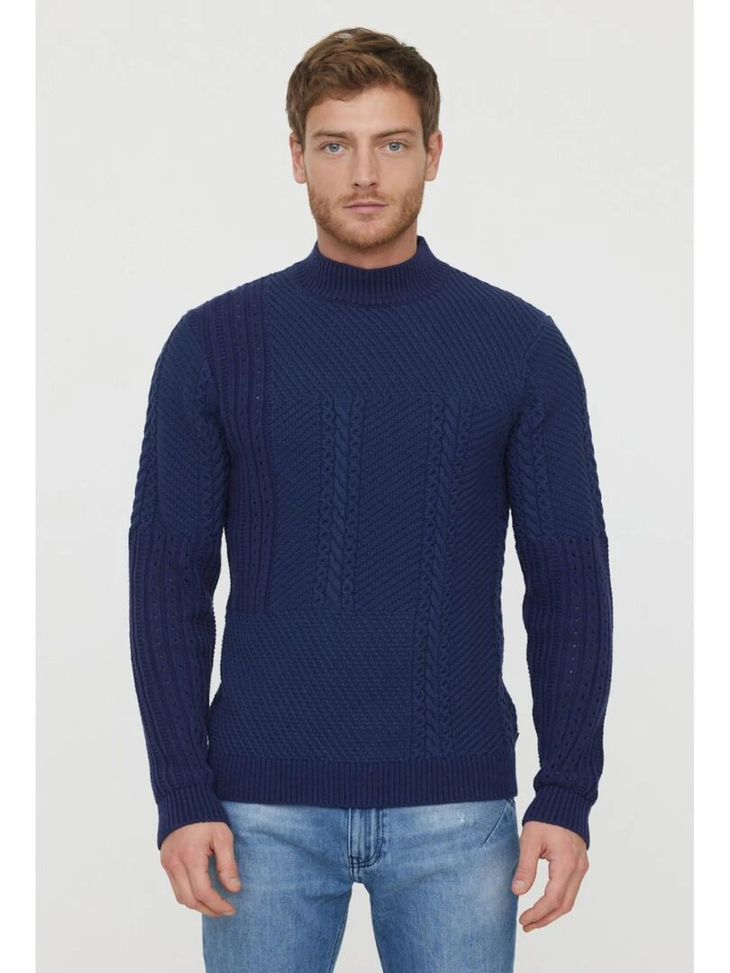 Lee Cooper Pull manches longues coton regular COSMO Bleu marine