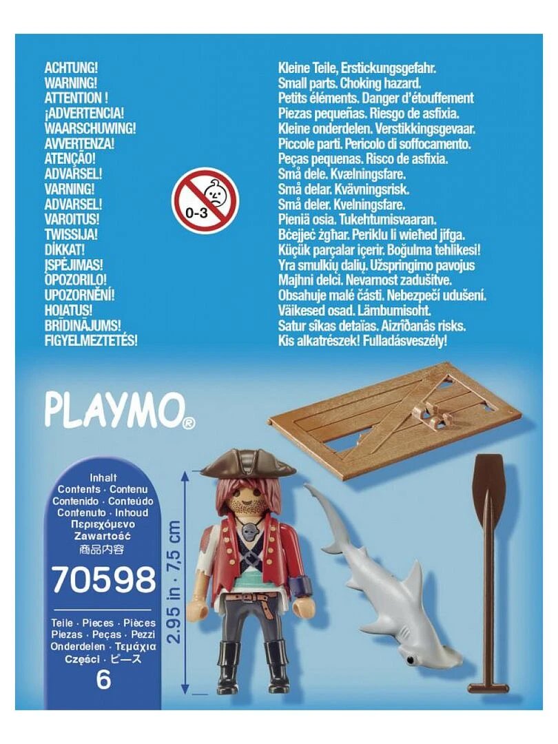 70598 'playmobil' Pirate Avec Bébé Requin   N/A