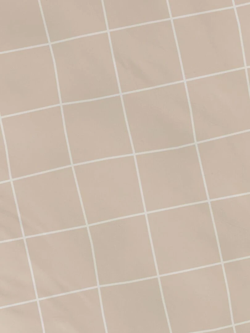Drap housse imprimé 100% coton ANIMAUX DU MONDE Beige