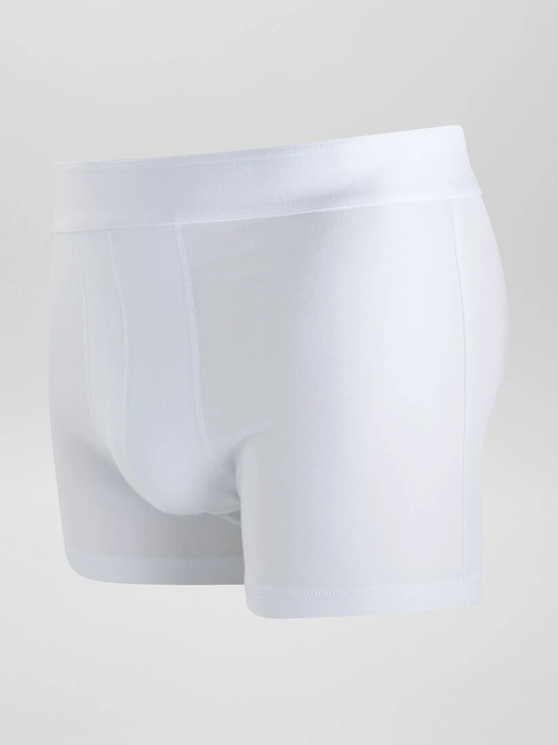 Lot de 3 boxers unis   Blanc