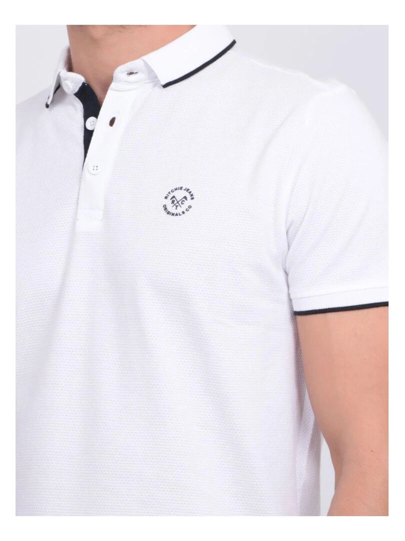 Polo pur coton PADOG   Blanc