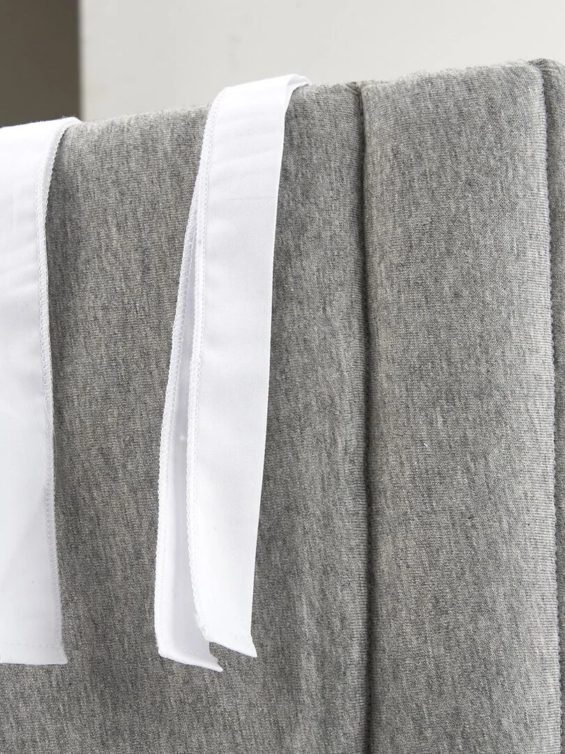 Tour de lit bébé stable en coton gris dentelle 180 x 35 cm Gris