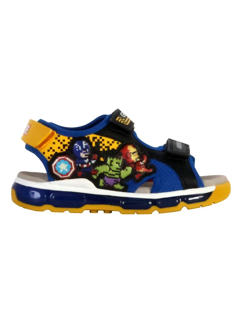 Sandales Cuir Enfant Geox Android Noir