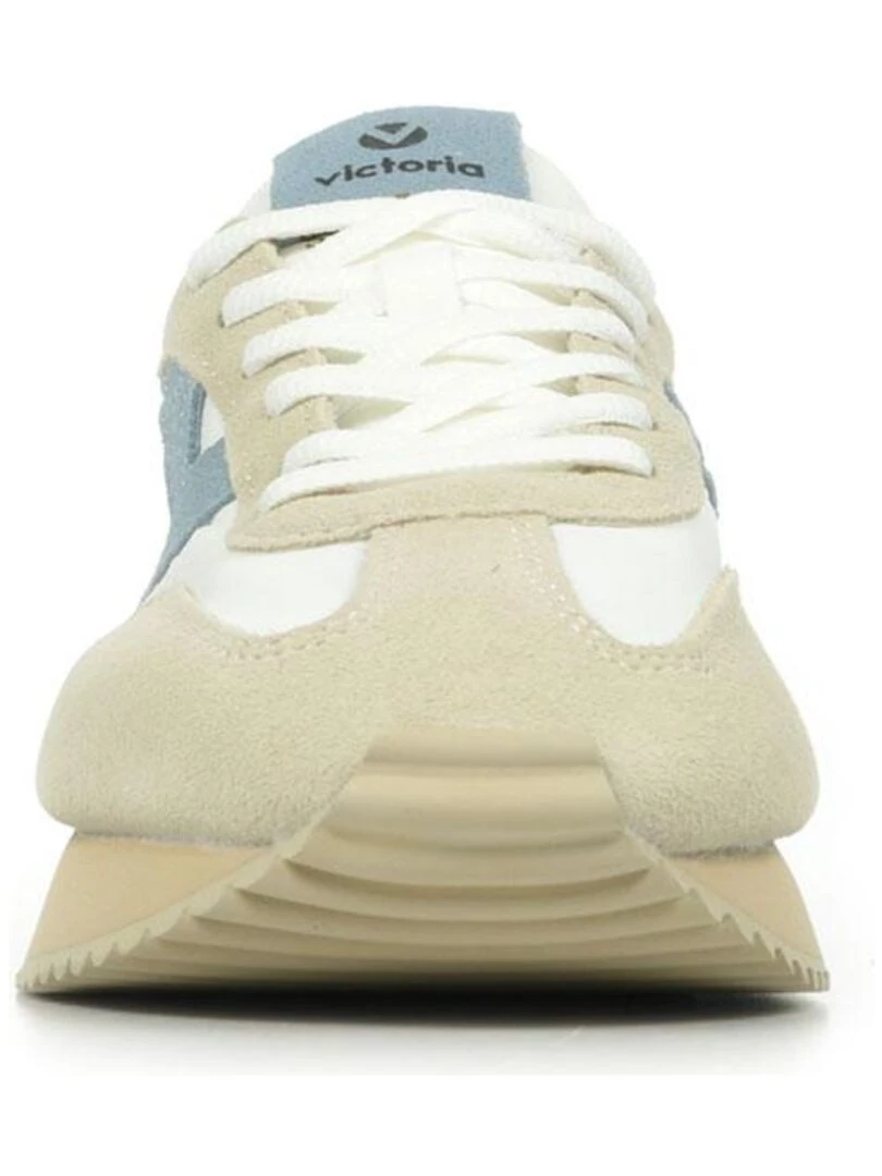 Baskets Victoria Cosmos Retro Nylon Serraje   Blanc Ecru Bleu
