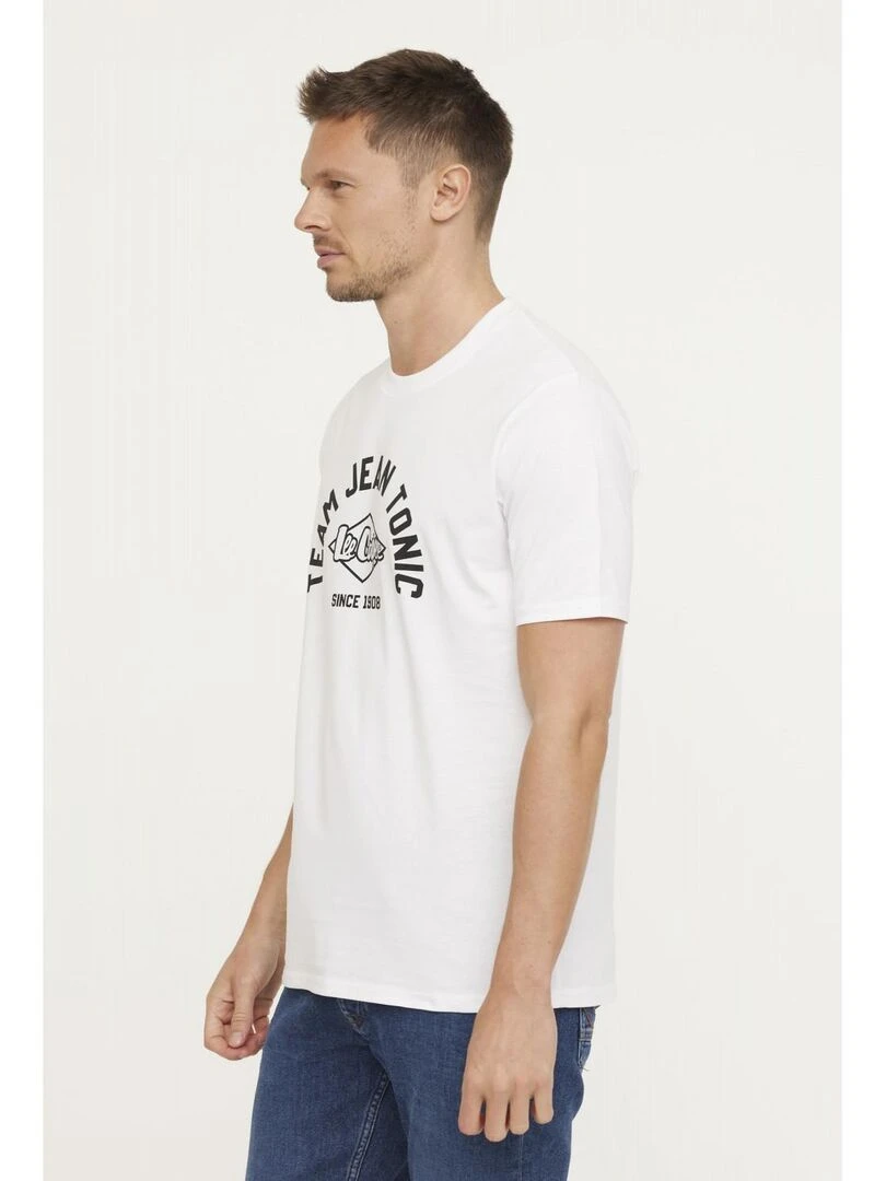 Lee Cooper   T shirt manches courtes coton regular AGINO   Blanc