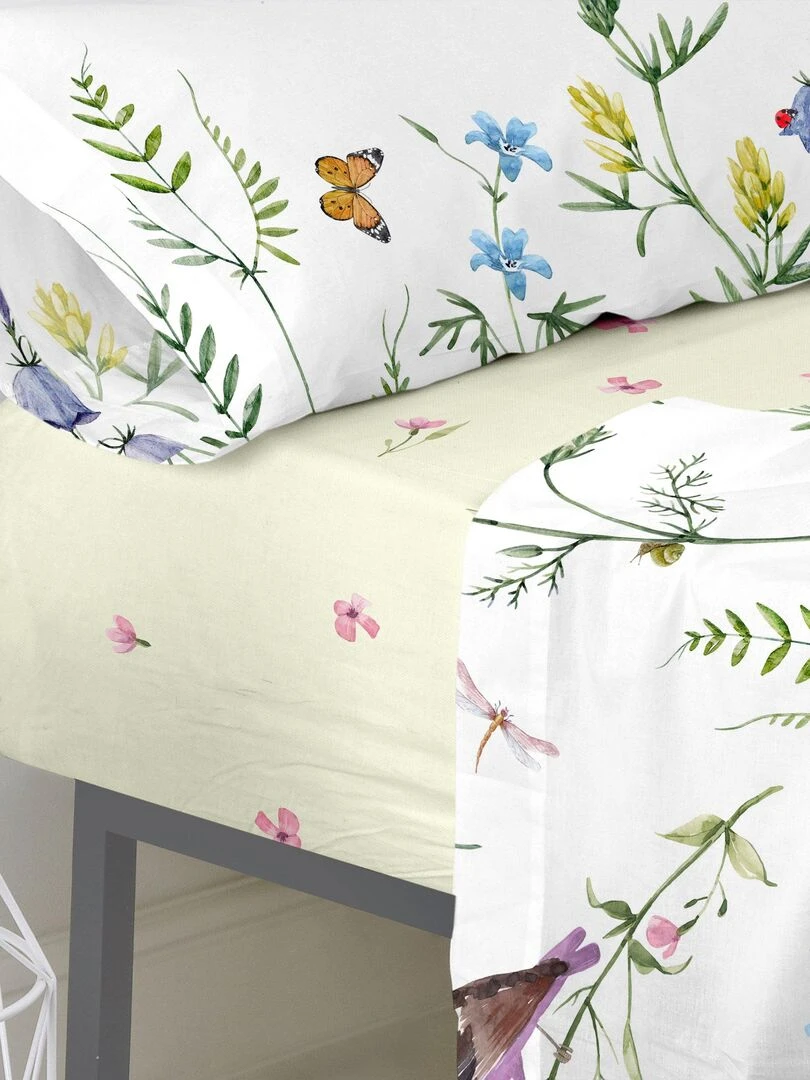 Drap housse Manarola "Happyfriday" Blanc