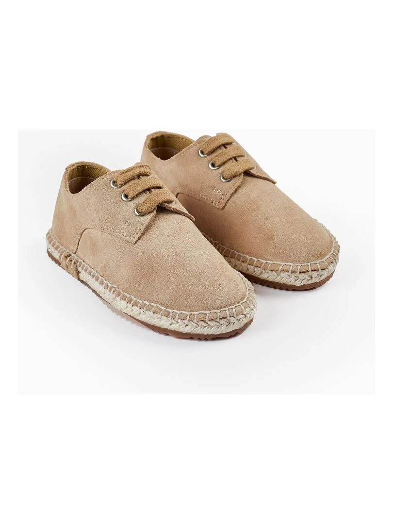 Chaussures en daim en cuir pour bébé garçon BROTHERS&SISTERS Beige clair