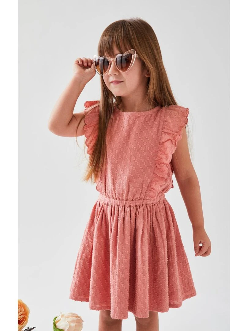 Robe cérémonie à volants  blush   Noukie's   Rose