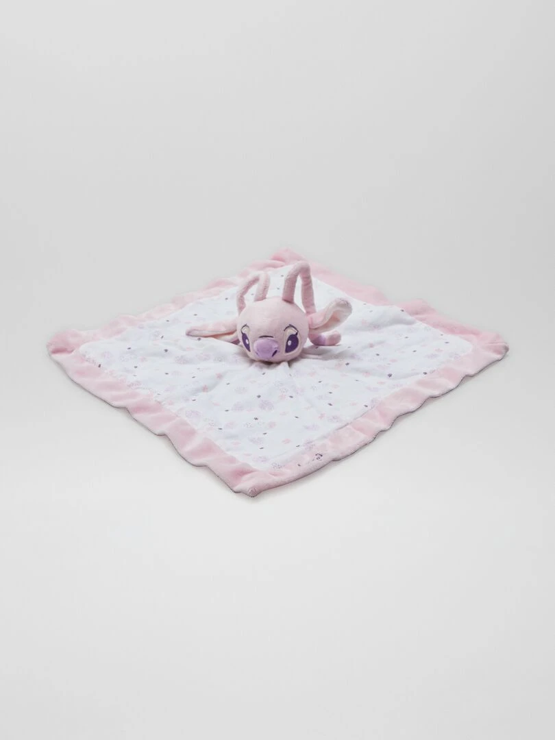 Doudou mouchoir 'Stitch Angel' Rose
