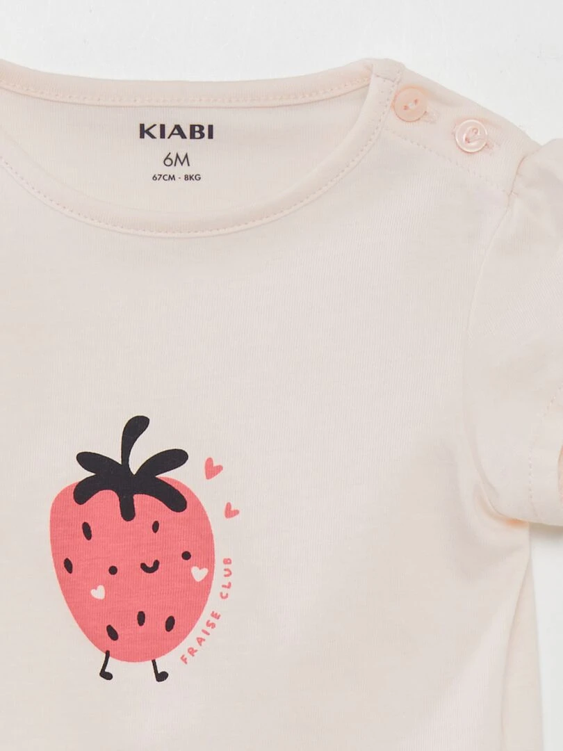 T shirt animé Rose clair