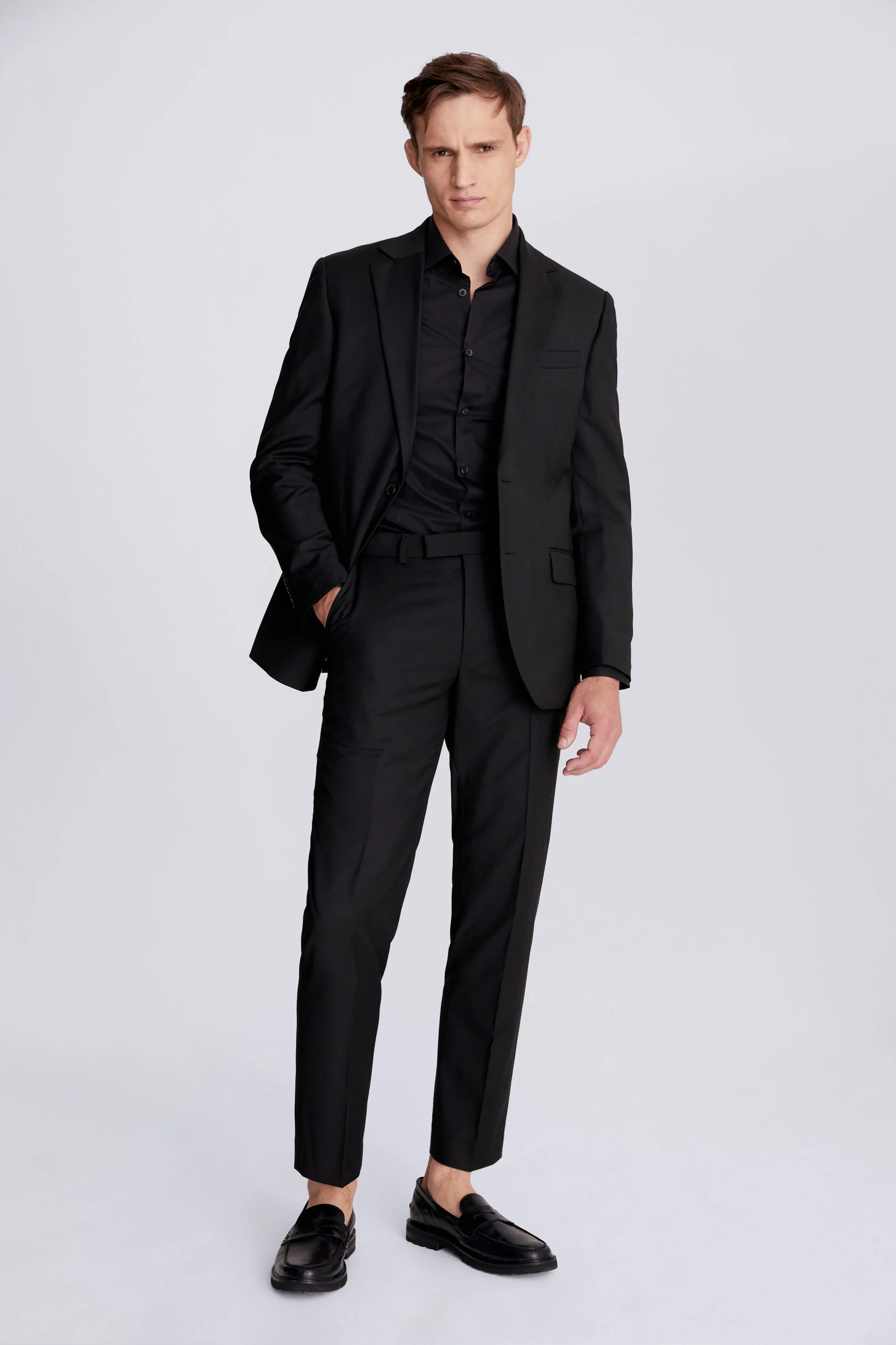 Regular Fit Black Stretch Jacket Buy Online at Moss